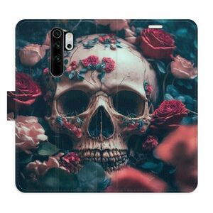Flipové pouzdro iSaprio - Skull in Roses 02 - Xiaomi Redmi Note 8 Pro obraz