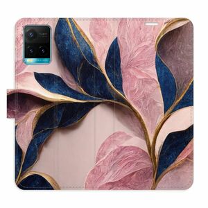 Flipové pouzdro iSaprio - Pink Leaves - Vivo Y21 / Y21s / Y33s obraz
