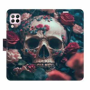 Flipové pouzdro iSaprio - Skull in Roses 02 - Huawei P40 Lite obraz