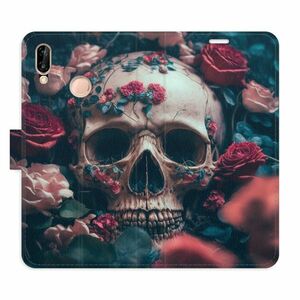 Flipové pouzdro iSaprio - Skull in Roses 02 - Huawei P20 Lite obraz