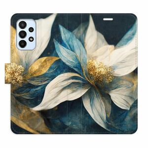 Flipové pouzdro iSaprio - Gold Flowers - Samsung Galaxy A23 / A23 5G obraz