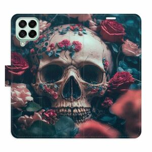 Flipové pouzdro iSaprio - Skull in Roses 02 - Samsung Galaxy M53 5G obraz
