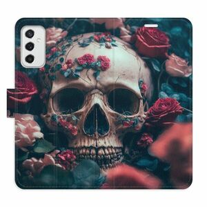 Flipové pouzdro iSaprio - Skull in Roses 02 - Samsung Galaxy M52 5G obraz