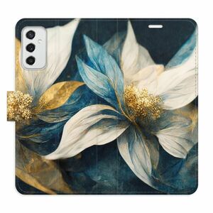 Flipové pouzdro iSaprio - Gold Flowers - Samsung Galaxy M52 5G obraz