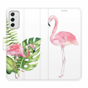 Flipové pouzdro iSaprio - Flamingos - Samsung Galaxy M52 5G obraz