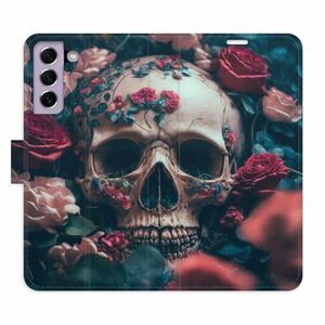 Flipové pouzdro iSaprio - Skull in Roses 02 - Samsung Galaxy S21 FE 5G obraz