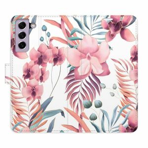Flipové pouzdro iSaprio - Pink Flowers 02 - Samsung Galaxy S21 FE 5G obraz