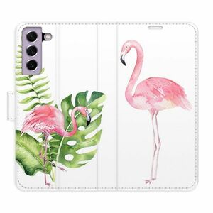 Flipové pouzdro iSaprio - Flamingos - Samsung Galaxy S21 FE 5G obraz