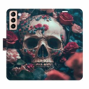 Flipové pouzdro iSaprio - Skull in Roses 02 - Samsung Galaxy S21 obraz