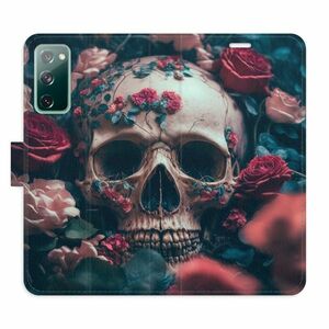 Flipové pouzdro iSaprio - Skull in Roses 02 - Samsung Galaxy S20 FE obraz