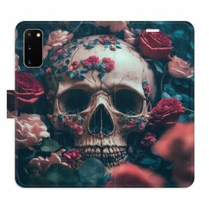 Flipové pouzdro iSaprio - Skull in Roses 02 - Samsung Galaxy S20 obraz