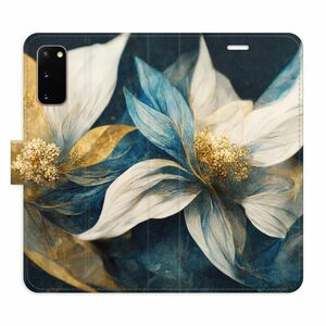 Flipové pouzdro iSaprio - Gold Flowers - Samsung Galaxy S20 obraz