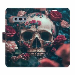 Flipové pouzdro iSaprio - Skull in Roses 02 - Samsung Galaxy S10e obraz
