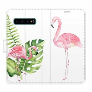 Flipové pouzdro iSaprio - Flamingos - Samsung Galaxy S10 obraz