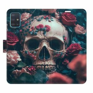 Flipové pouzdro iSaprio - Skull in Roses 02 - Samsung Galaxy A51 obraz
