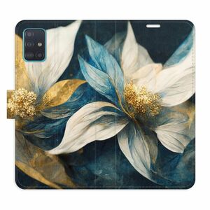 Flipové pouzdro iSaprio - Gold Flowers - Samsung Galaxy A51 obraz