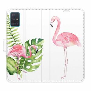 Flipové pouzdro iSaprio - Flamingos - Samsung Galaxy A51 obraz
