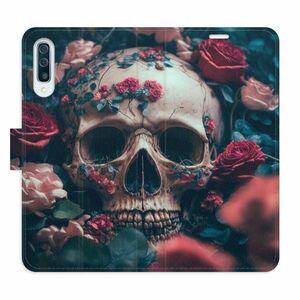 Flipové pouzdro iSaprio - Skull in Roses 02 - Samsung Galaxy A50 obraz