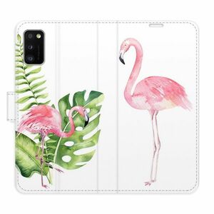Flipové pouzdro iSaprio - Flamingos - Samsung Galaxy A41 obraz