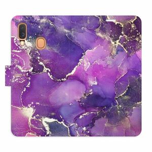 Flipové pouzdro iSaprio - Purple Marble - Samsung Galaxy A40 obraz