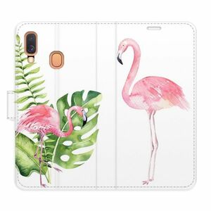 Flipové pouzdro iSaprio - Flamingos - Samsung Galaxy A40 obraz