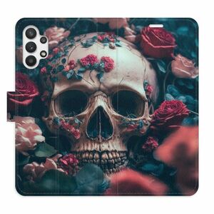 Flipové pouzdro iSaprio - Skull in Roses 02 - Samsung Galaxy A32 5G obraz