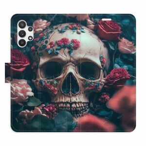 Flipové pouzdro iSaprio - Skull in Roses 02 - Samsung Galaxy A32 obraz