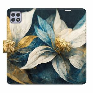 Flipové pouzdro iSaprio - Gold Flowers - Samsung Galaxy A22 5G obraz