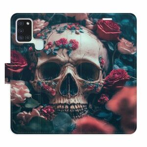 Flipové pouzdro iSaprio - Skull in Roses 02 - Samsung Galaxy A21s obraz