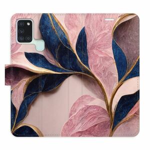 Flipové pouzdro iSaprio - Pink Leaves - Samsung Galaxy A21s obraz