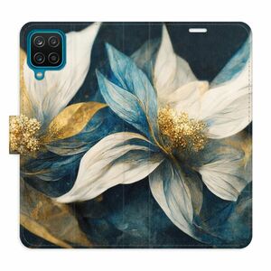 Flipové pouzdro iSaprio - Gold Flowers - Samsung Galaxy A12 obraz