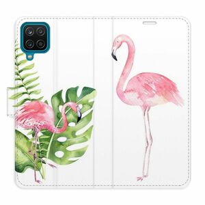 Flipové pouzdro iSaprio - Flamingos - Samsung Galaxy A12 obraz