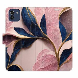 Flipové pouzdro iSaprio - Pink Leaves - Samsung Galaxy A03 obraz