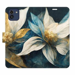 Flipové pouzdro iSaprio - Gold Flowers - Samsung Galaxy A03 obraz