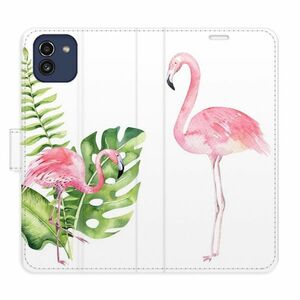 Flipové pouzdro iSaprio - Flamingos - Samsung Galaxy A03 obraz