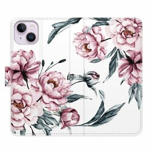 Flipové pouzdro iSaprio - Pink Flowers - iPhone 14 Plus obraz