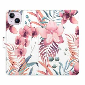 Flipové pouzdro iSaprio - Pink Flowers 02 - iPhone 14 Plus obraz