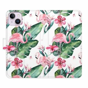 Flipové pouzdro iSaprio - Flamingos Pattern - iPhone 14 Plus obraz