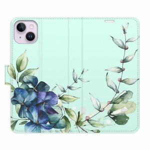 Flipové pouzdro iSaprio - Blue Flowers - iPhone 14 Plus obraz