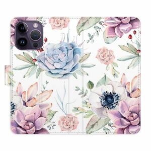 Flipové pouzdro iSaprio - Succulents Pattern - iPhone 14 Pro Max obraz