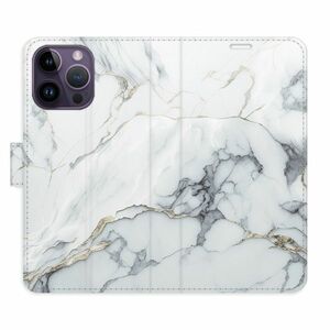Flipové pouzdro iSaprio - SilverMarble 15 - iPhone 14 Pro Max obraz