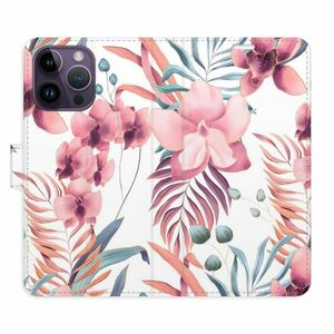 Flipové pouzdro iSaprio - Pink Flowers 02 - iPhone 14 Pro Max obraz