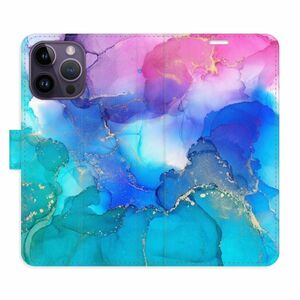 Flipové pouzdro iSaprio - BluePink Paint - iPhone 14 Pro Max obraz