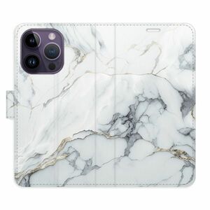 Flipové pouzdro iSaprio - SilverMarble 15 - iPhone 14 Pro obraz
