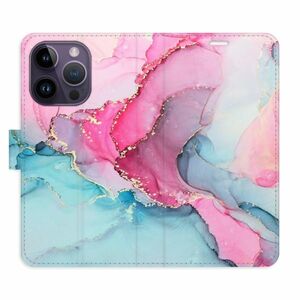 Flipové pouzdro iSaprio - PinkBlue Marble - iPhone 14 Pro obraz