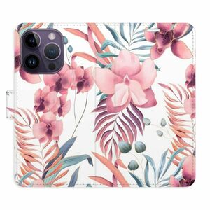 Flipové pouzdro iSaprio - Pink Flowers 02 - iPhone 14 Pro obraz