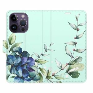 Flipové pouzdro iSaprio - Blue Flowers - iPhone 14 Pro obraz