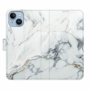 Flipové pouzdro iSaprio - SilverMarble 15 - iPhone 14 obraz