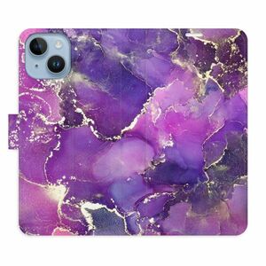 Flipové pouzdro iSaprio - Purple Marble - iPhone 14 obraz