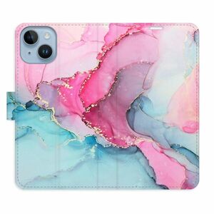 Flipové pouzdro iSaprio - PinkBlue Marble - iPhone 14 obraz
